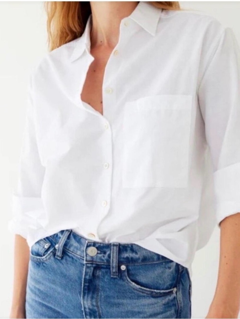 AYR The Deep end Classic White Button-Down Shirt M